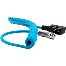 Kondor Blue Coiled D-Tap to BMPCC 4K/6K Pro Power Cable for Blackmagic